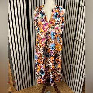 Maggy London Floral Sleeveless Dress, Sz 6